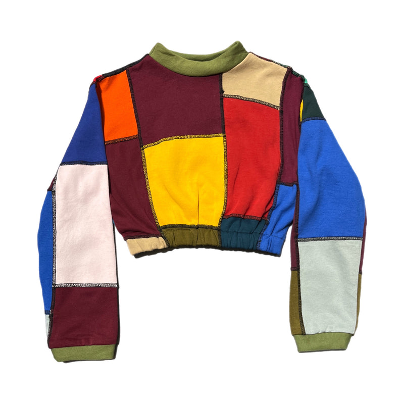 Recoture Cropped Patch Sweatshirt - Multicolor 121923 JF