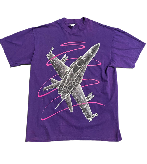 (XL)Vintage 90's Blackbird Plane Graphic T-Shirt
